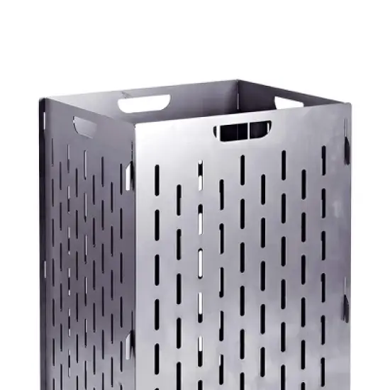 Yard Tuff YTF-202036BC 20 x 20 x 36 Inch Heavy Gauge Steel Outdoor Burn Cage w/ Lid and Vent Holes for Safe Burning of Paper, Debris, and Brush, Gray image {2}