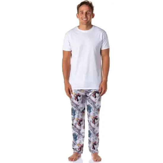 Fullmetal Alchemist Anime Men's Edward Alphonse and Title AOP Pajama Pants image {1}