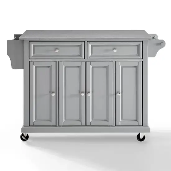 Stainless Steel Top Kitchen Cart/Island Vintage Gray - Crosley image {1}