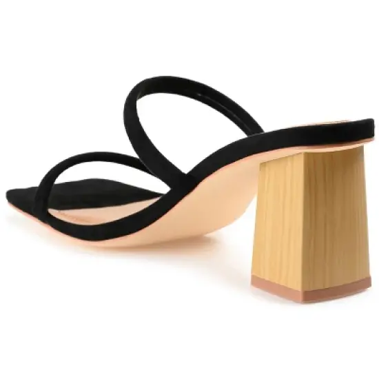 Journee Collection Womens Henrietta Tru Comfort Foam Open Square Toe Block Heel Sandals image {6}