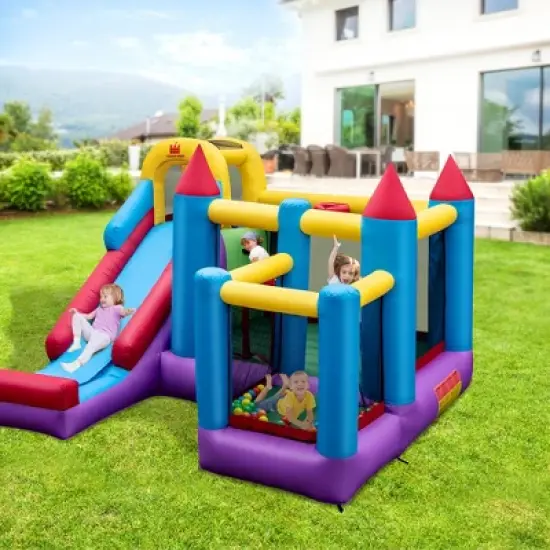 Costway Mighty Inflatable Bounce House Castle Jumper Moonwalk Bouncer Without Blower image {1}