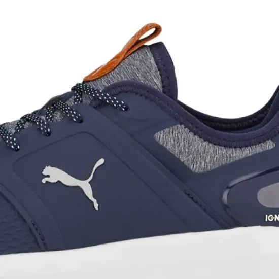 Puma Men's Ignite Elevate Wide Spikeless Golf Shoes - Navy/Silver image {2}