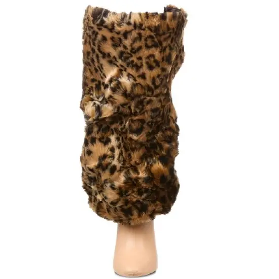 Memoi Women's Animal Craze Faux Fur Leg Warmer Cheetah One Size image {1}