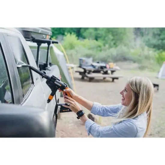 Worx WA4072 Deluxe Cleaning Kit Includes Squeegee, Soaper, Outdoor Hard Surface Brush and Pivoting Quick Connect Adapter for Worx Hydroshot Series image {2}