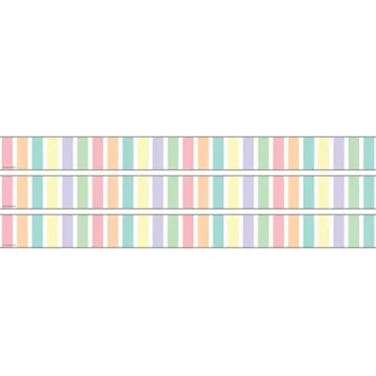 Teacher Created Resources&reg; Pastel Pop Stripes Straight Rolled Border Trim, 50 Feet, 3 Rolls image {4}
