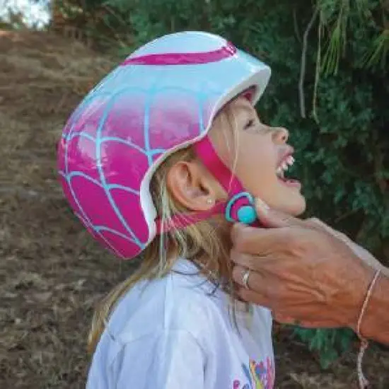 Spider-Man Marvel Ghost Spider Cycling Girls' Hero Multi-Sport Helmet - Pink/White image {8}