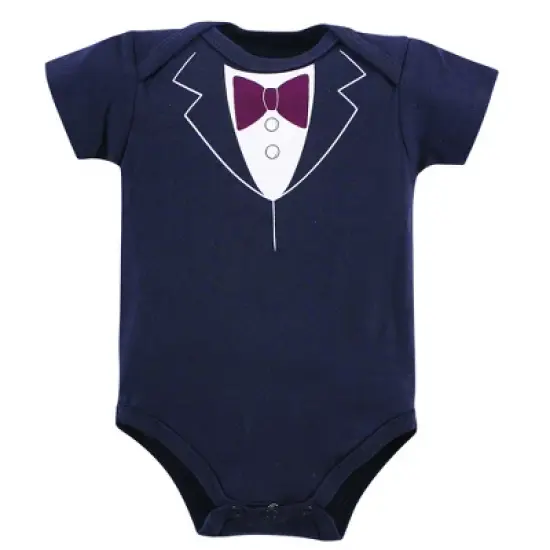 Hudson Baby Infant Boy Cotton Bodysuits 3pk, Burgundy Ladies I Have Arrived image {3}