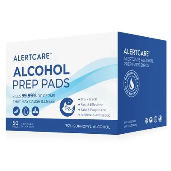 AlertCare Cleansing Prep Pads &ndash; 50 PCs (Large Size 4.3 x 5.9 IN) image {1}