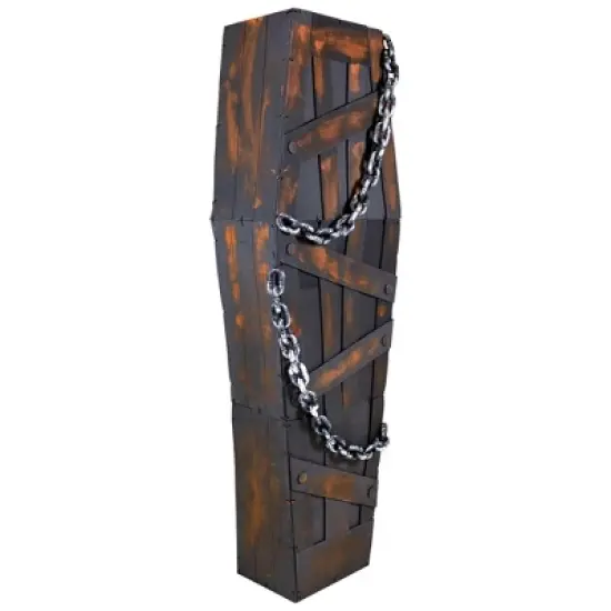 Northlight Animated Shaking Chained Coffin Halloween Decoration with Sound - 63" image {2}