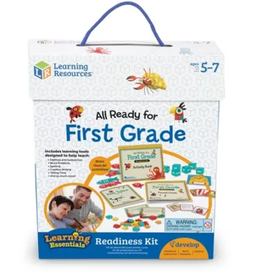 Learning Resources All Ready for First Grade Readiness Kit - 67 pieces, Ages 5+ Kids Learning Activities image {1}