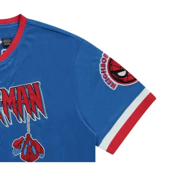 Marvel Spiderman Men's Baseball Jersey - Mens Classic Comics Spiderman Baseball Jersey Avengers Fashion Shirt image {3}