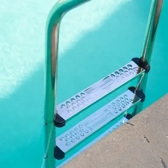 XtremepouwerUS 3 - Step Swimming Pool Ladder With Stainless Steel Steps, In Ground Pool Step image {3}