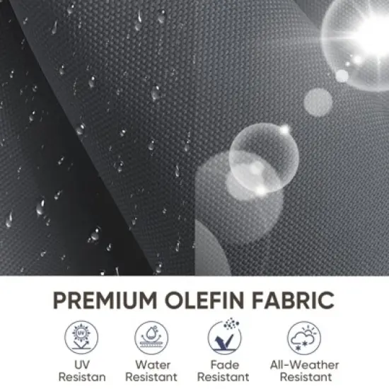 Belord Patio Couch with 10" Thick Seat Cushion, Metal Outdoor Sofa with Faux-Wood Armrest and Deep Seat, Luxury Comfort Pure Foam Cushion for Balcony image {6}