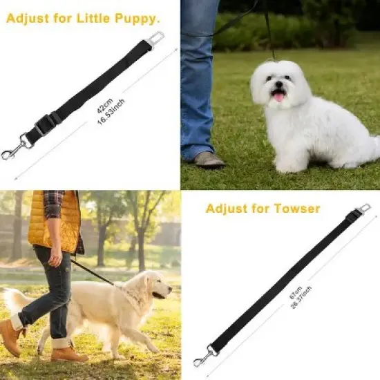 2Pcs Pet Dog Seat Belt Leash Adjustable Pet Dog Cat Safety Leads Harness image {7}