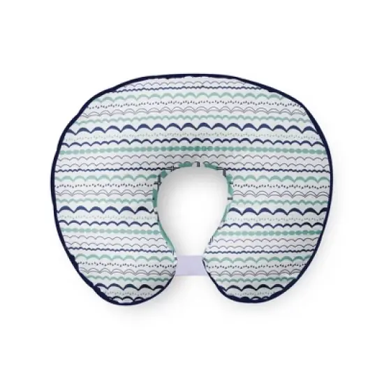 Bacati - 3 pc Noah Tribal Print Mint Navy Hugster Feeding & Infant Support Nursing Pillow image {2}
