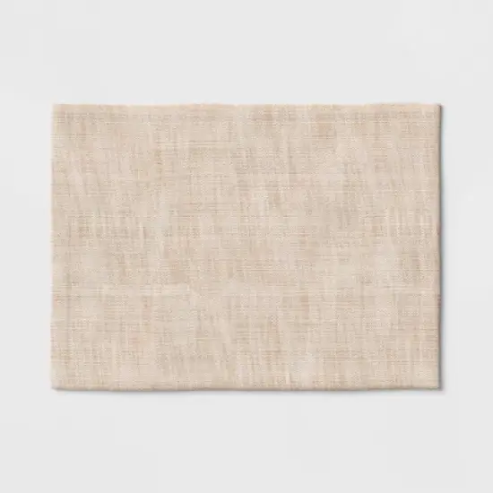 Cotton Woven Textured Placemat Brown - Threshold&trade;: Traditional Tie Dye Design, Jacquard, Machine Washable, 19"x14" image {2}