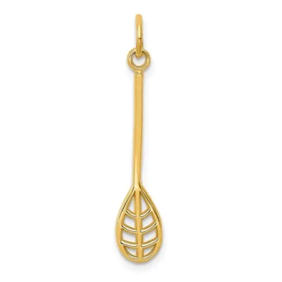 Black Bow Jewelry 14k Yellow Gold Lacrosse Stick Pendant image {5}