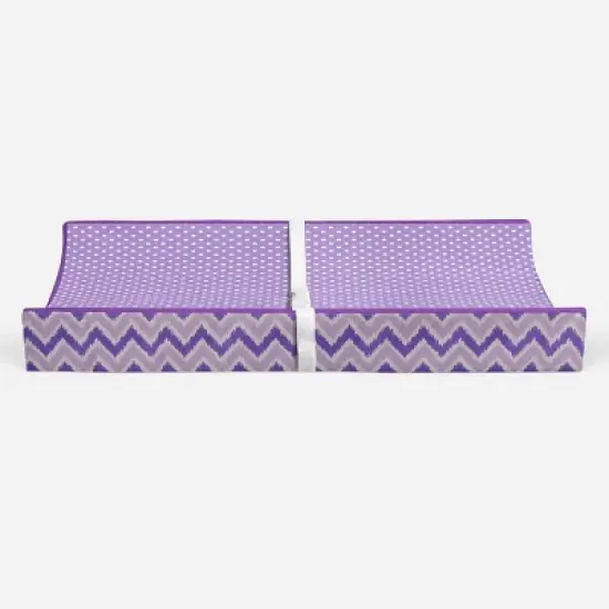 Bacati - MixNMatch Purple Pin Dots Changing Pad Cover image {5}