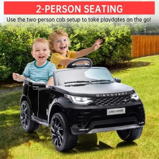 12V Kids Ride On Car with Remote Control, LED Lights, Music, 3 Speeds, Licensed Land Rover Velar Ride On Toy for Toddlers Ages 3+ image {3}