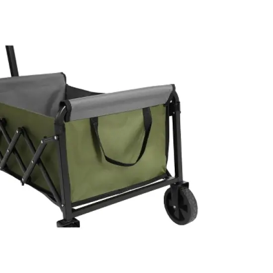 Lightweight Portable Heavy Duty Folding Beach Wagons with Wheels - Outdoor Utility CartsArmy green image {2}