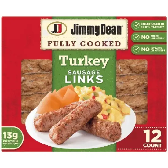 Jimmy Dean Fully Cooked Turkey Sausage Links - 9.6oz/12ct image {6}