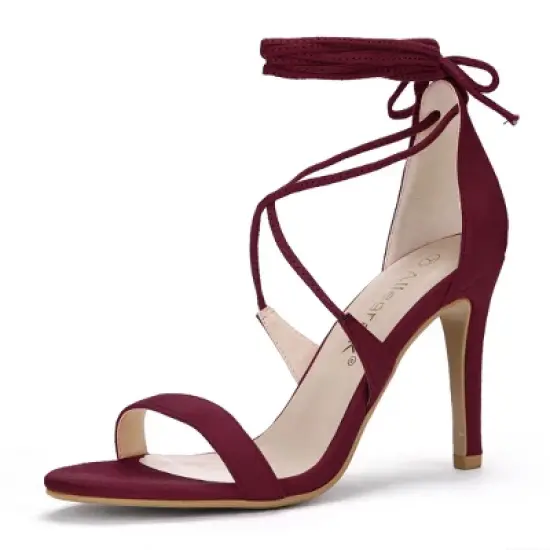 Allegra K Women's Stiletto Heel Lace-up Sandals image {12}