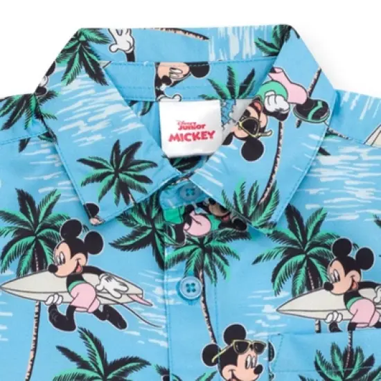Disney Mickey Mouse Hawaiian Button Down Shirt and Shorts Toddler to Big Kid image {5}