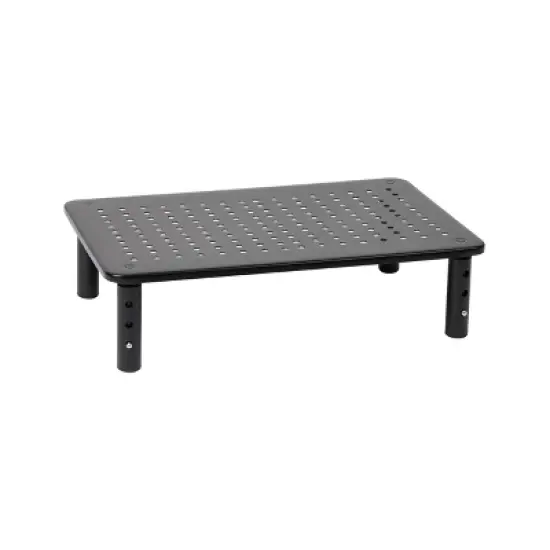 Mind Reader Rectangle Monitor Stand Ventilated Metal Black image {6}