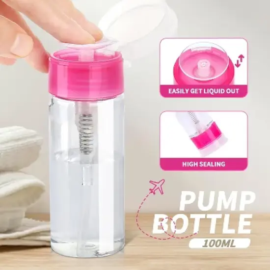 Nail Polish Remover Tools Kit &ndash; Nail Clips, Remover Bottle,Cotton Pads, Nail Brush, Cuticle Pusher, Nail File & Buffer Block image {2}