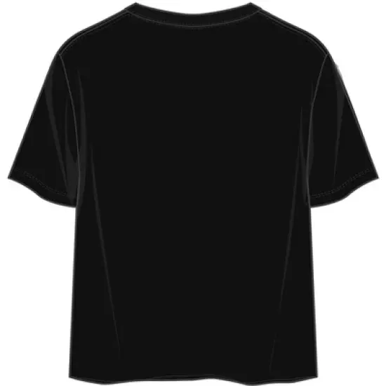 Titanic Jack & Rose Trust Crew Neck Short Sleeve Women's Black Crop T-shirt image {2}