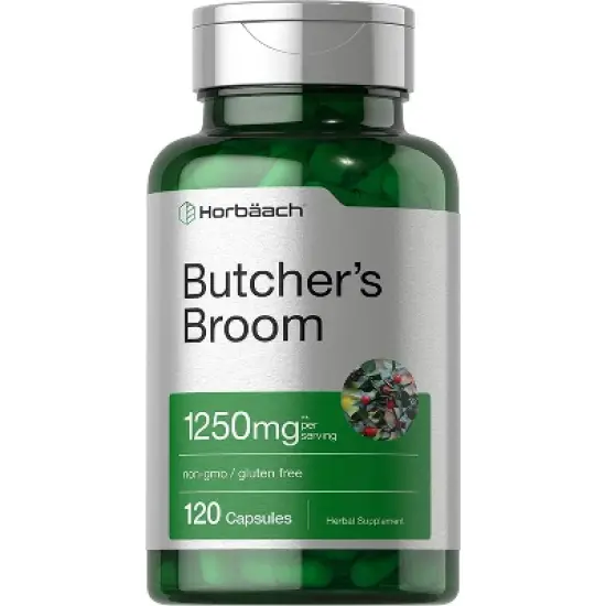 Horbaach Butchers Broom 1250mg | 120 Capsules image {2}