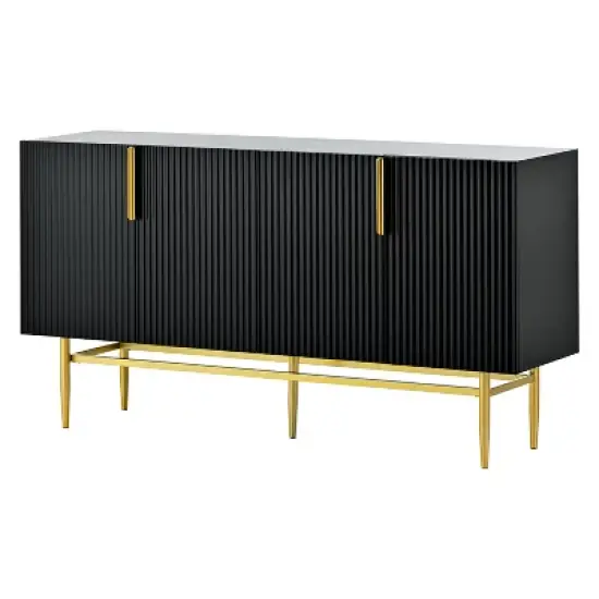 Modern Sideboard, Buffet Cabinet with Metal handles & Legs-ModernLuxe image {8}
