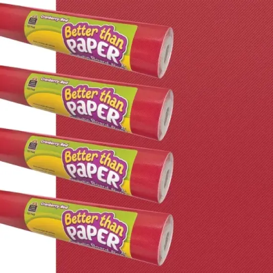 Teacher Created Resources Better Than Paper&reg; Bulletin Board Roll, 4' x 12', Cranberry Red, 4-Pack image {3}