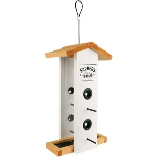 Nature's Way Farmhouse Cedar 1.5 Qt. Vertical Hopper Bird Feeder image {1}