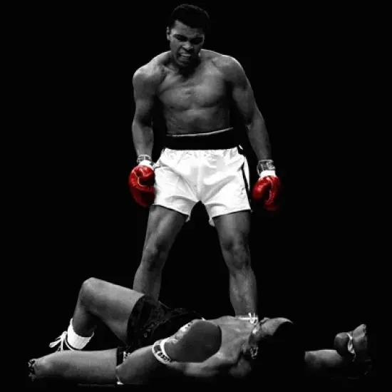 Men's Muhammad Ali Short Sleeve Graphic T-Shirt - Black image {1}