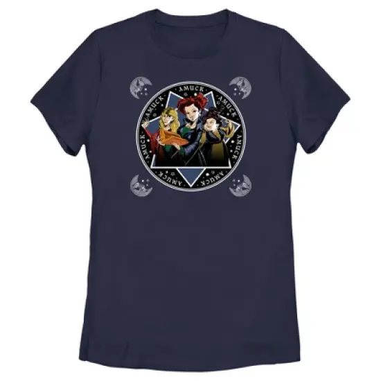 Women's Hocus Pocus Amuck Witch Circle T-Shirt image {3}