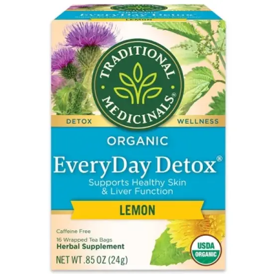 Traditional Medicinals Organic EveryDay Detox Lemon Herbal Tea - 16ct image {7}