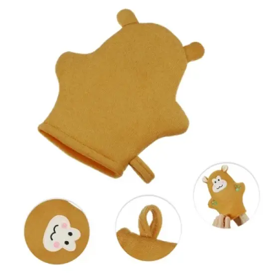 Unique Bargains Bathroom Cartoon Durable Bath Brush 8.27"x7.48" Brown 1 Pc image {2}