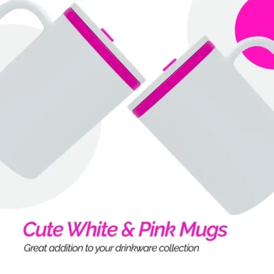 Copco Iconic 16oz Double Wall Insulated Desk Mug with Lid and Handle, Set of 2, BPA-Free Reusable Plastic, Spill-Proof - (Pink) image {3}