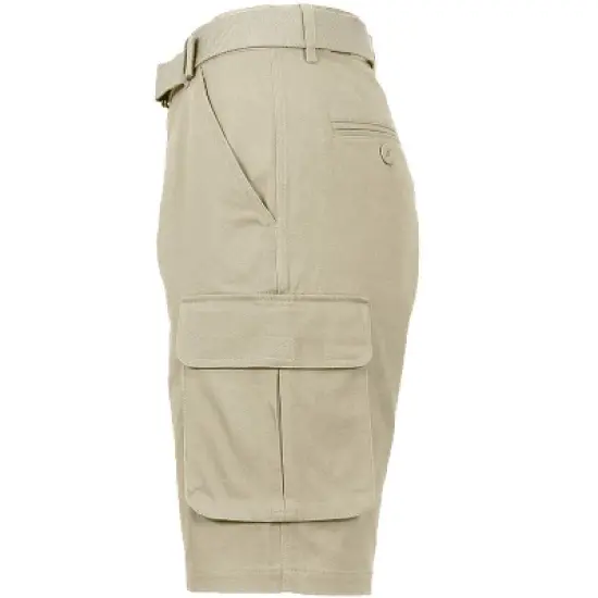 BLU ROCK Men's 3-Pack Cotton Flex Stretch Cargo Shorts With Belt image {9}