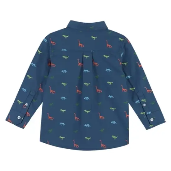 Andy & Evan Kids Boys Buttondown Shirt Blue, Size 7 image {1}