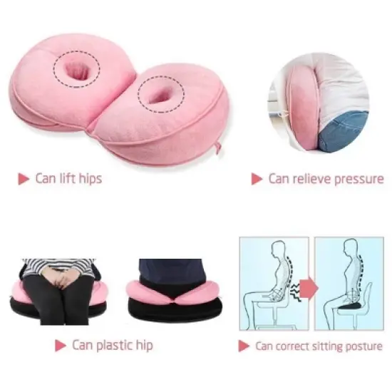 5 Star Super Deals Dual Comfort Cushion Lift Hips Up Seat Cushion, Buttocks Cushion Orthopedic Posture Correction Cushion image {4}