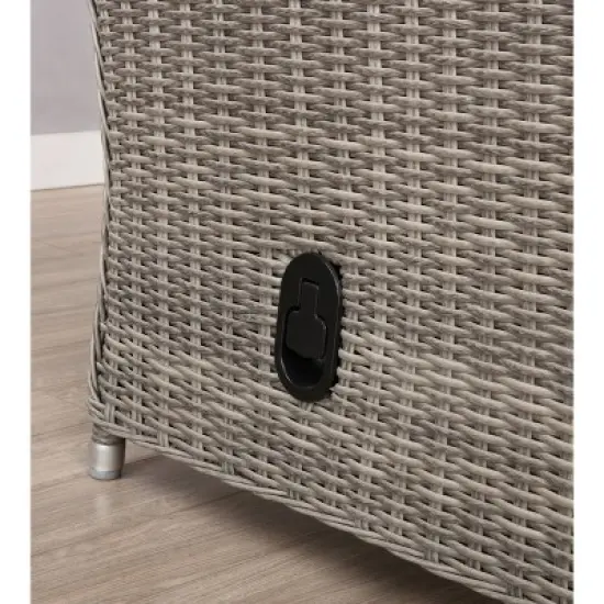 Monaco Outdoor 2 Seat Reclining Bench - Gray - Alaterre Furniture image {6}