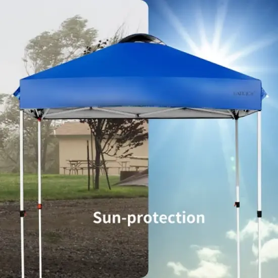 6x6 FT Pop Up Canopy Tent Camping Sun Shelter W/ Roller Bag image {2}