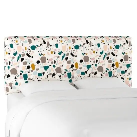 Olivia Upholstered Headboard Terrazzo Emerald Ochre - Cloth & Company image {1}