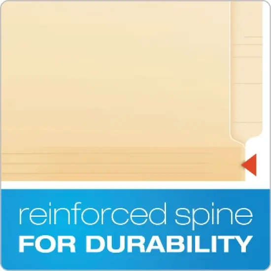 Pendaflex Manila Laminated End Tab Fastener Folders, 11-pt Manila, 0.75" Expansion, 2 Fasteners, Letter Size, Manila Exterior, 50/Box image {3}