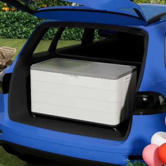 Yardgrace Multi Functional Outdoor Storage Box with Wheel Options image {11}