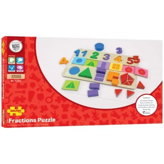 Bigjigs Toys My First Fractions Wooden Educational Toy image {2}