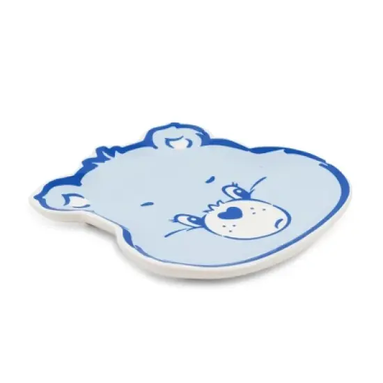 Silver Buffalo Care Bears Grumpy Bear Face Sculpted Ceramic Trinket Tray Dish image {1}