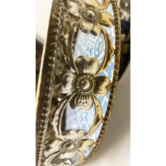 Essential Decor & Beyond Decorative Round Metal Tray With Handle - Gold 3pc image {5}